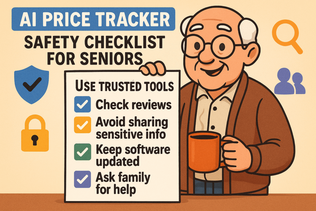 Keep your money and personal info safe while using AI price tracking with these easy-to-follow tips every senior should remember.