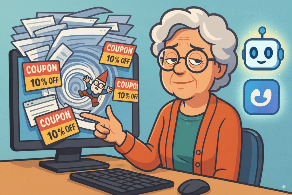 An AI shopping assistant can help seniors save a lot of time searching for the best deals online.