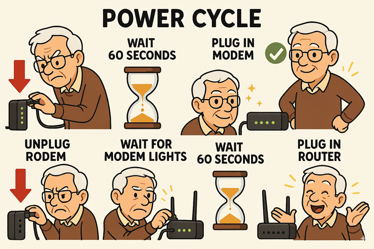 Follow these friendly steps to reboot your modem and router in the right order, giving your Wi--Fi a fresh start and solving many common connection issues with a simple power cycle.