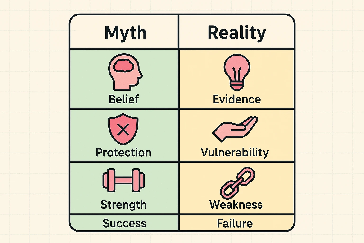 This comparison grid clarifies common misconceptions about AI sensory aids, highlighting user-friendly features and addressing privacy and cost concerns.