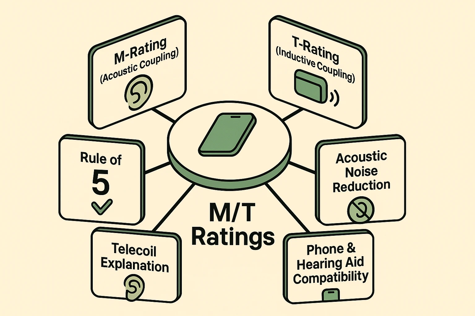 Detailing the components of M and T ratings and the compatibility Rule of 5.
