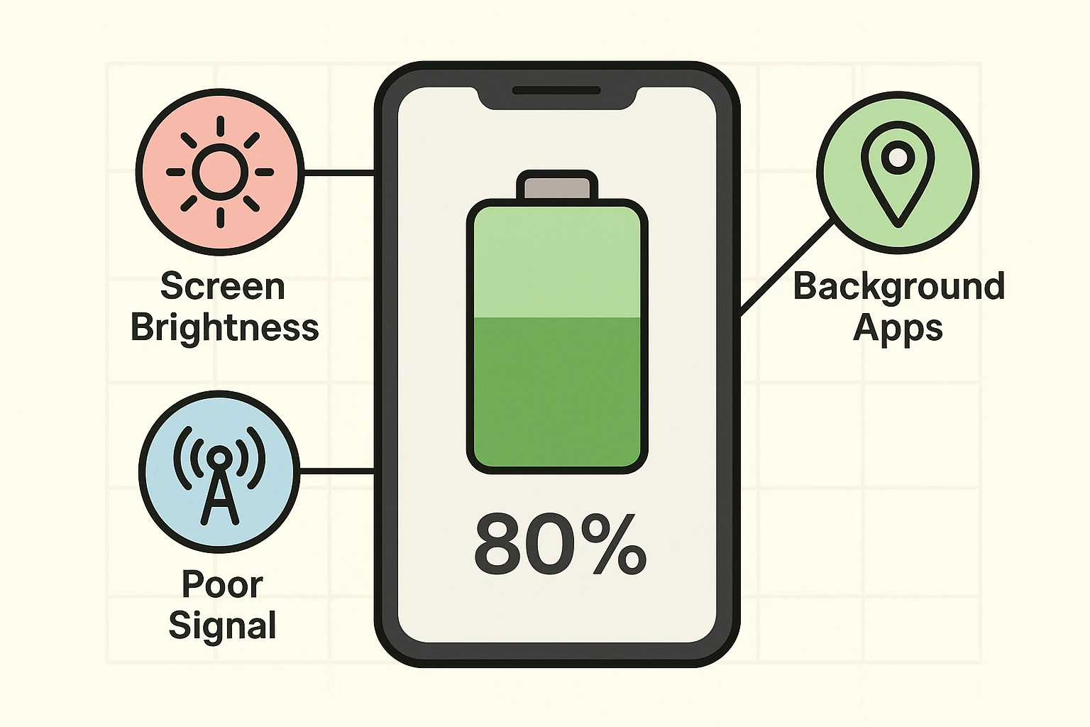Framework map highlighting key drains for seniors.