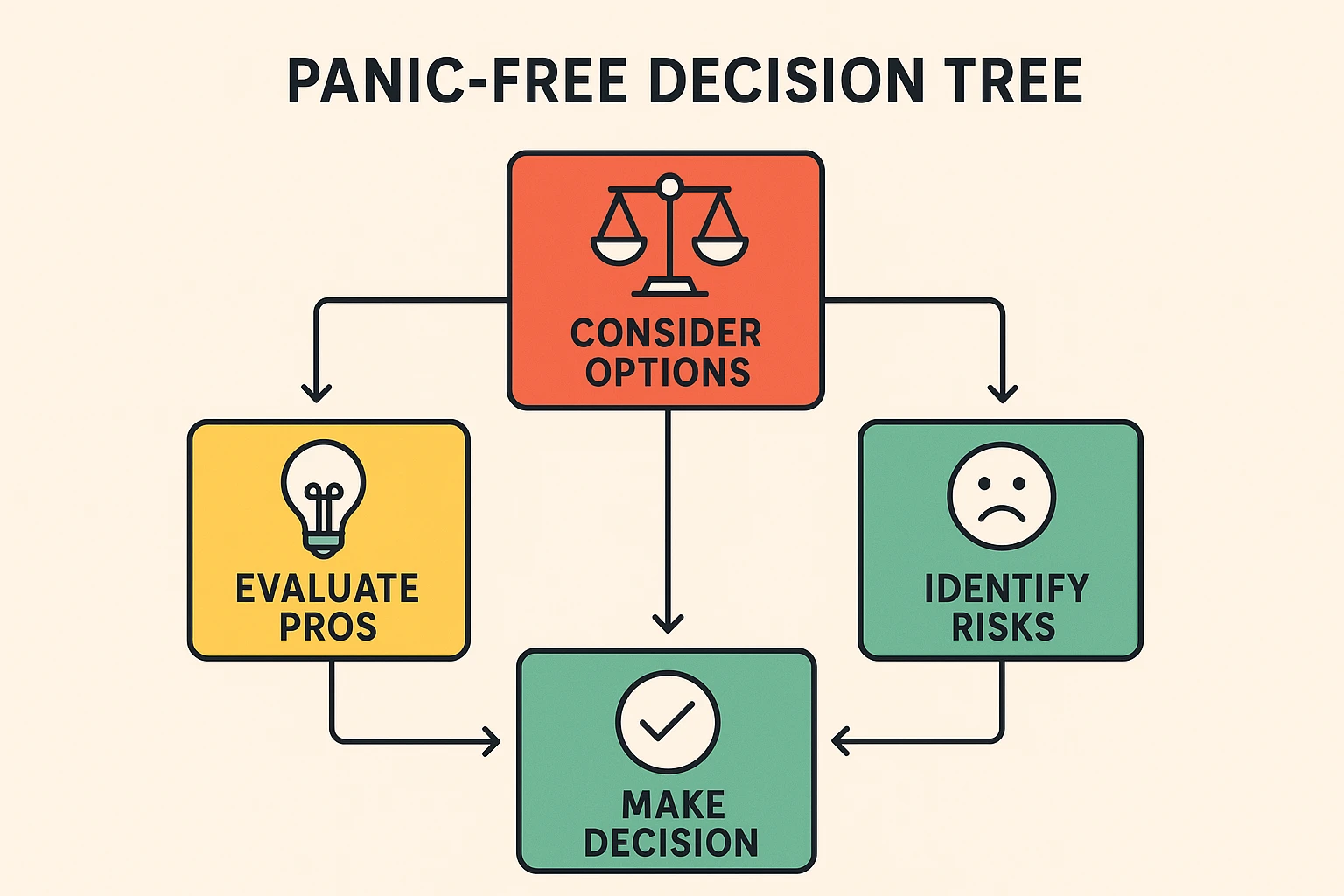 A simple decision tree helps decide whether to proceed.