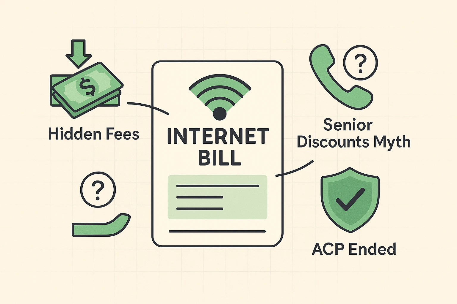 This image clarifies the post-ACP landscape and cost concerns for negotiating internet bills