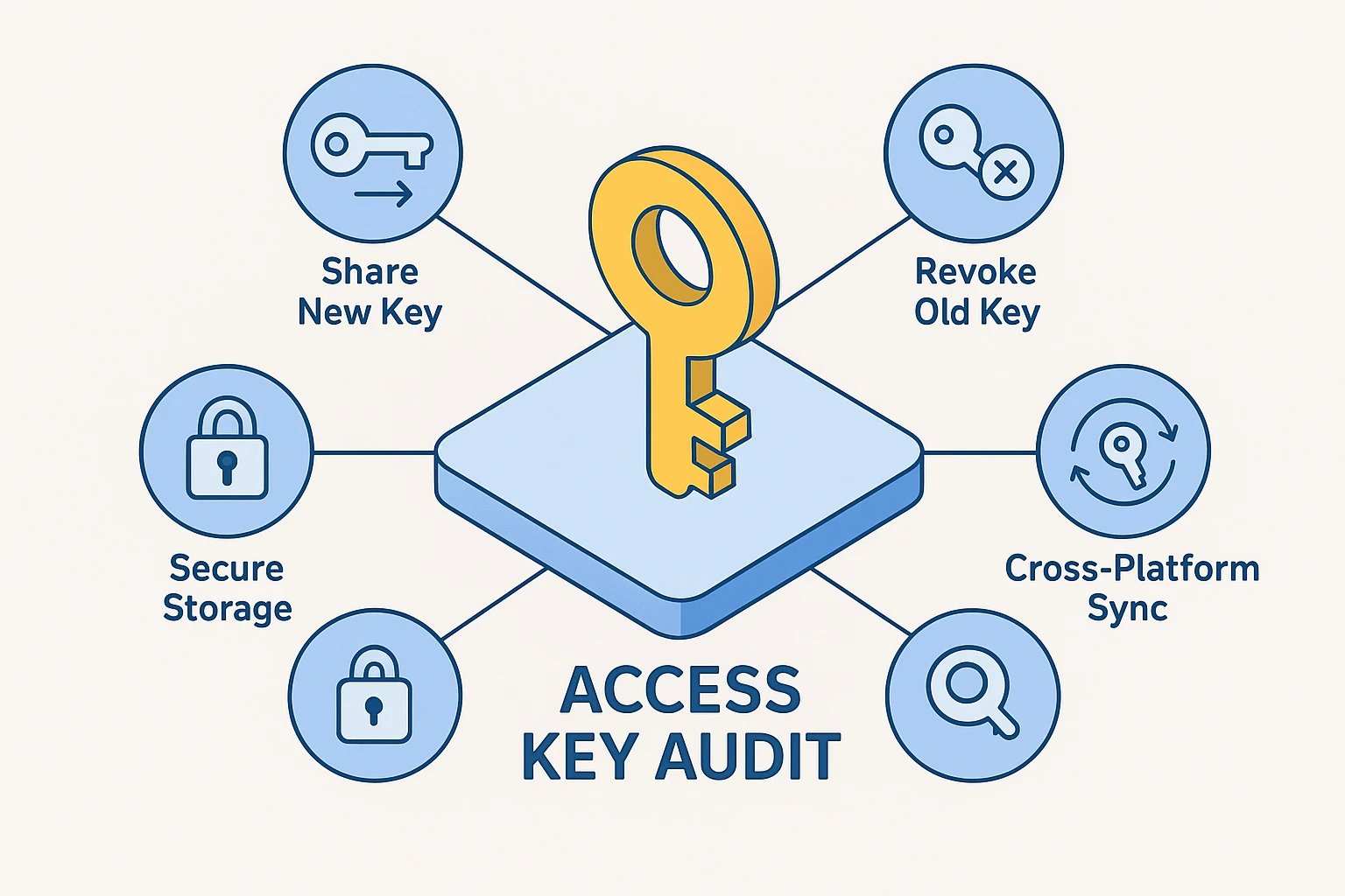 Key maintenance tasks for auditing and updating digital access keys