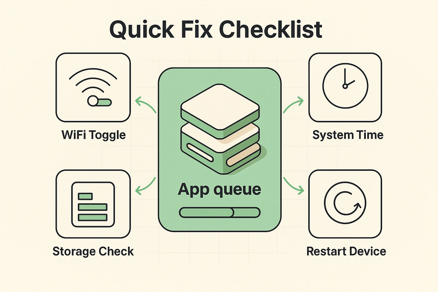 This image visualizes quick fixes and blocks that can affect updates