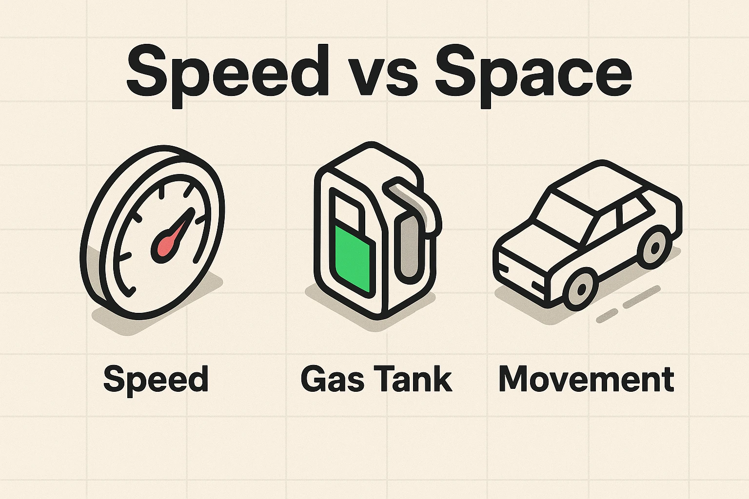 Illustrates the 'Gas Tank' analogy to differentiate internet speed from data caps, helping seniors grasp core concepts simply.