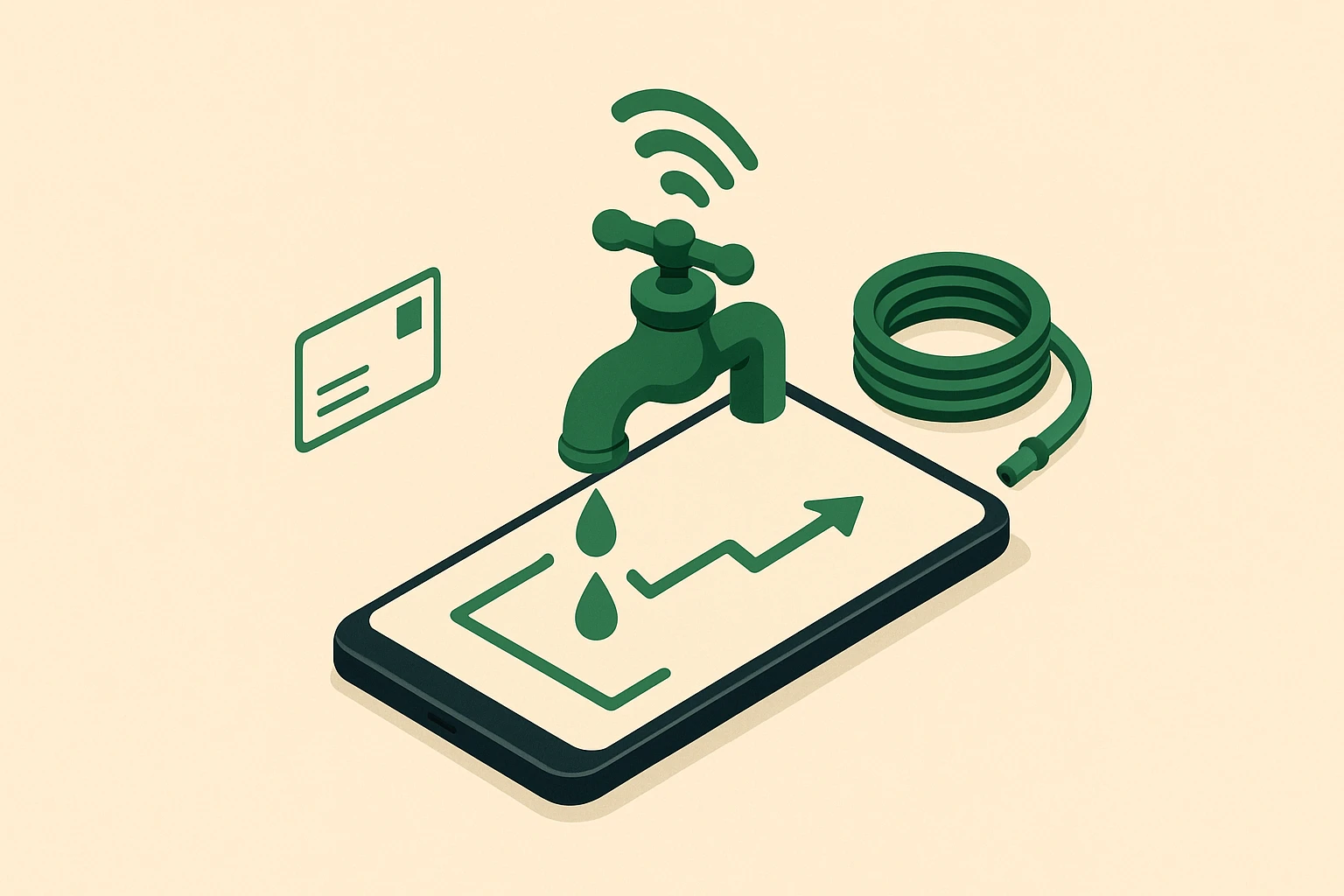 Illustrates data usage as a metered utility with invisible data and Wi-Fi Assist effects.