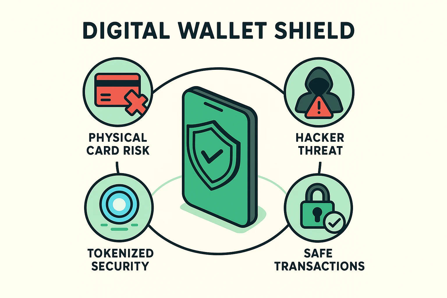 Shows how tokenization secures digital wallet transactions for seniors.
