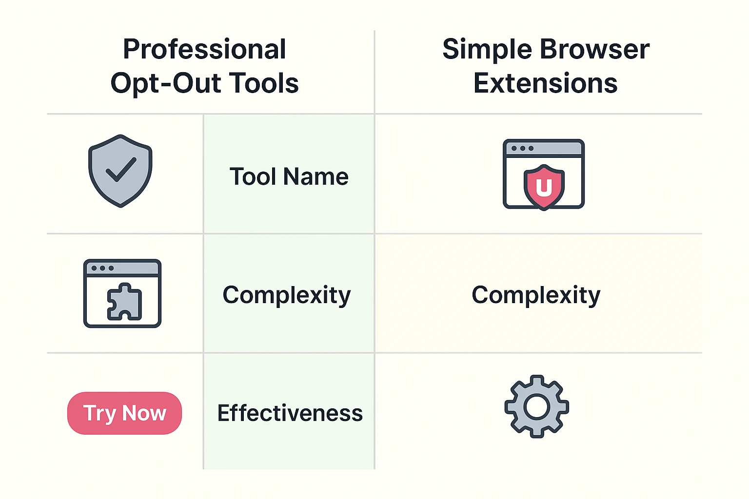 Compares advanced opt-out services with simple browser extensions, helping seniors choose tools and set realistic expectations about ad blocking.