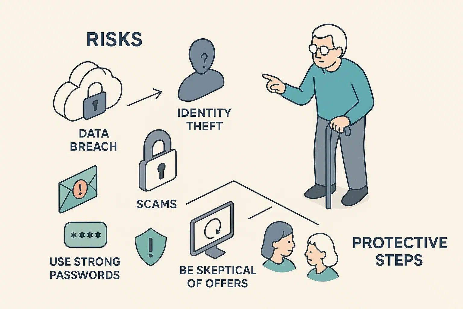 Final visual summarizing key takeaways and protections against health data breaches.